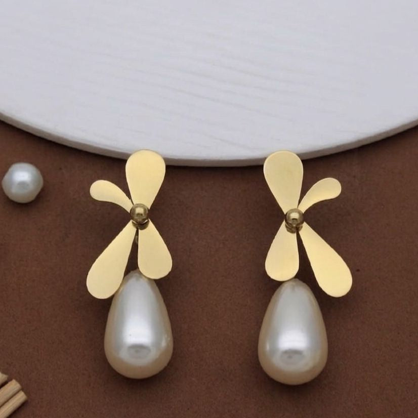 Pearl Bow Earrings