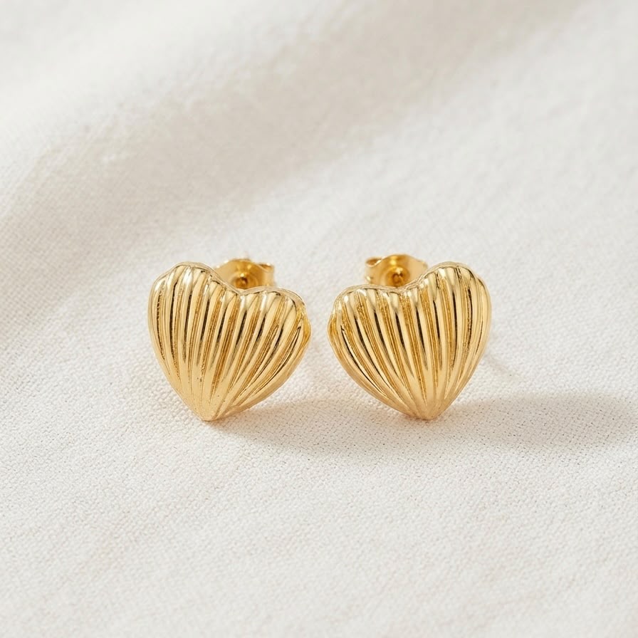 Textured hoop earrings