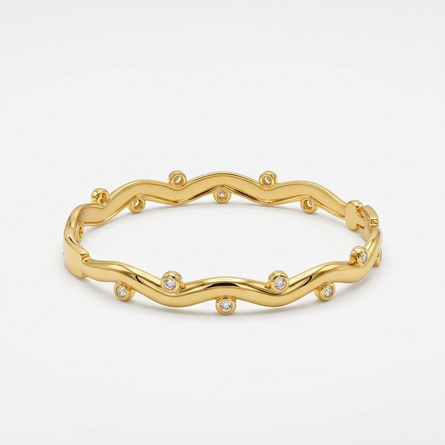 Diamond wave Bracelet