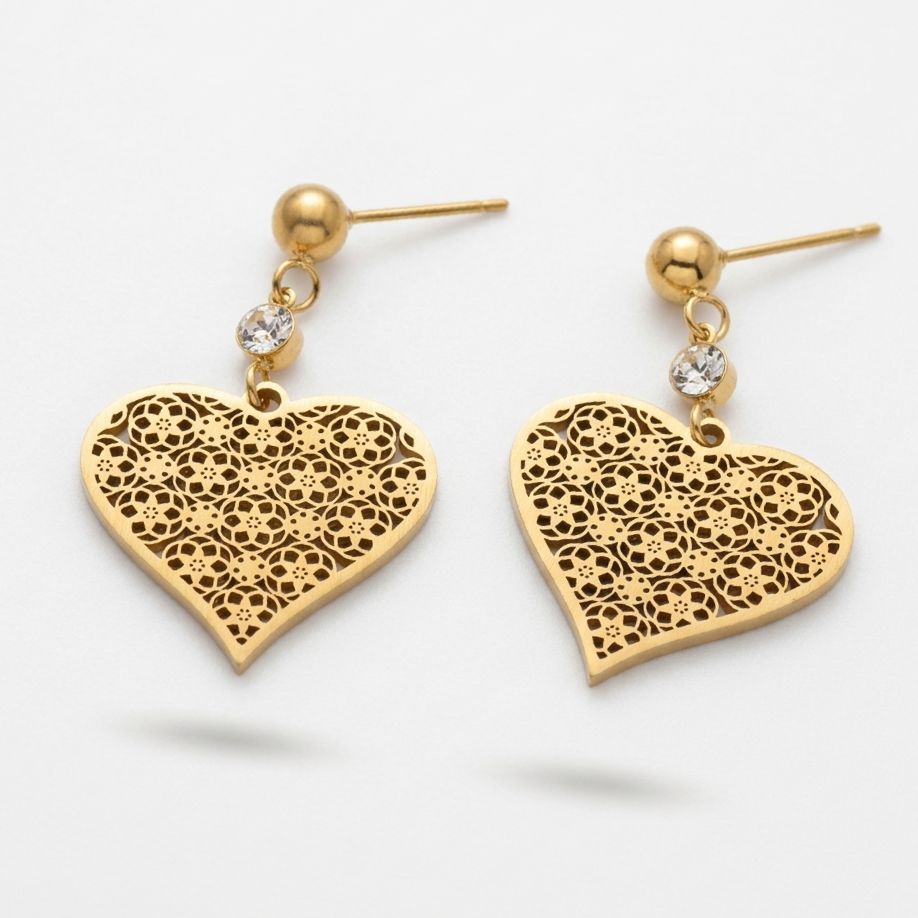 Heart Drop Earring