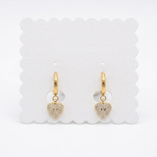 Heart Drop Earrings