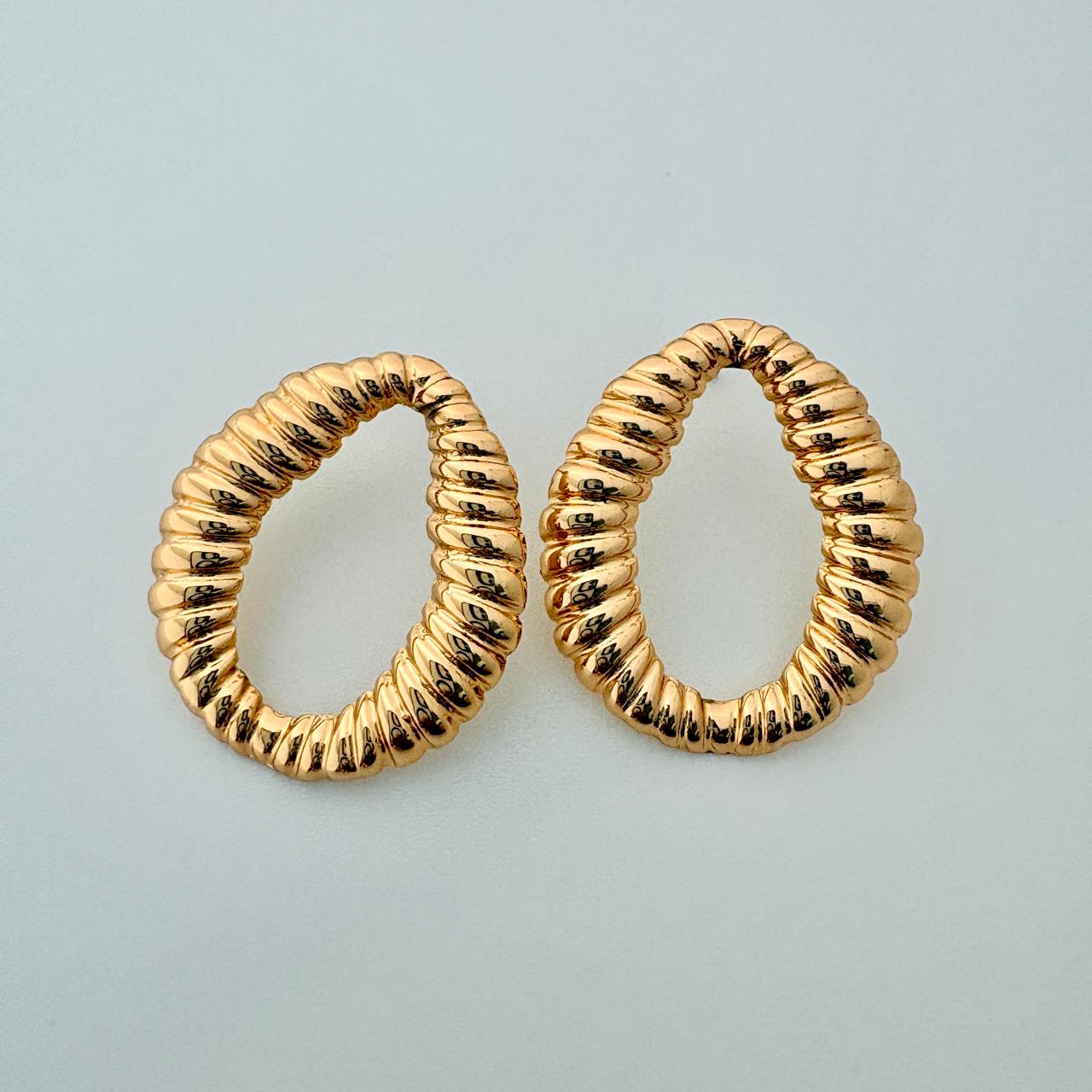 Contemporary Oval Earrings