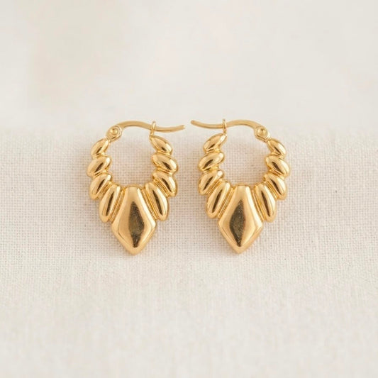 Textured hoop earrings