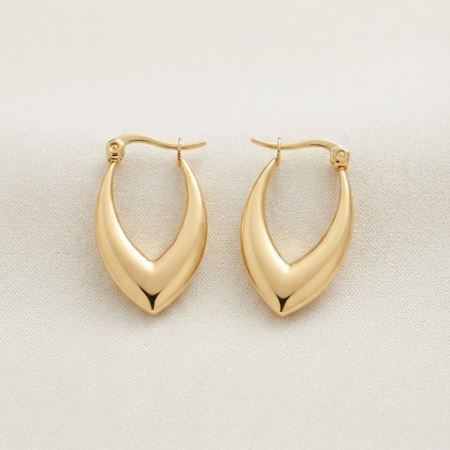 Textured hoop earrings