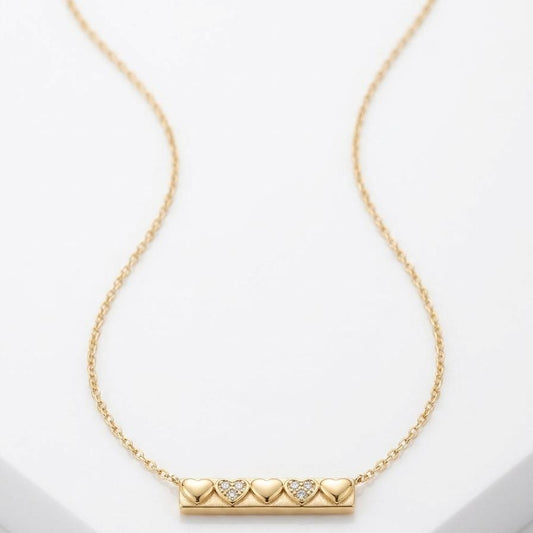 Chevron Bar Pendant Necklace