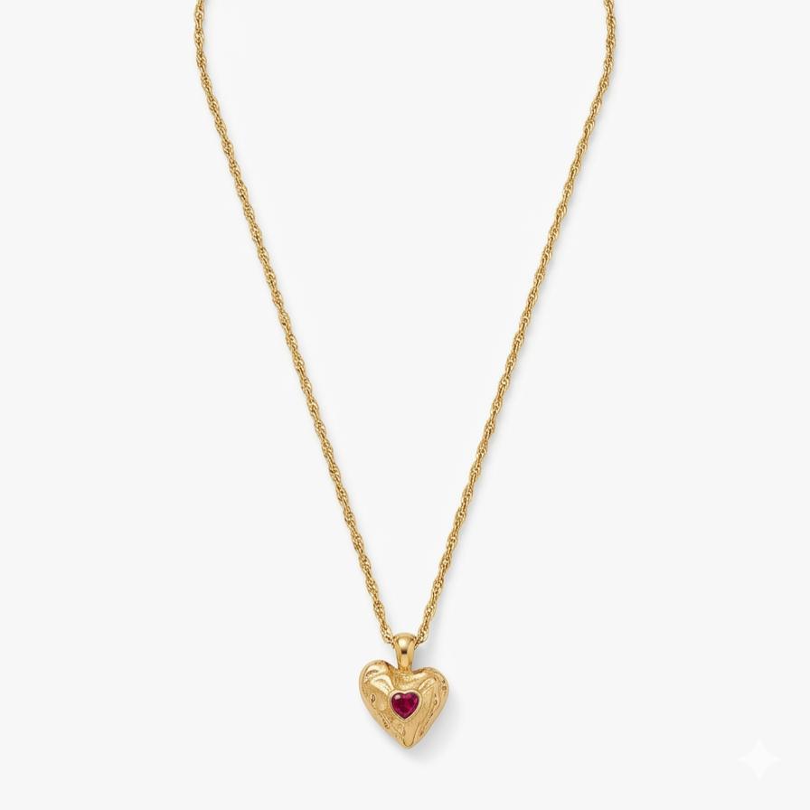 Red Heart Chain Pendant