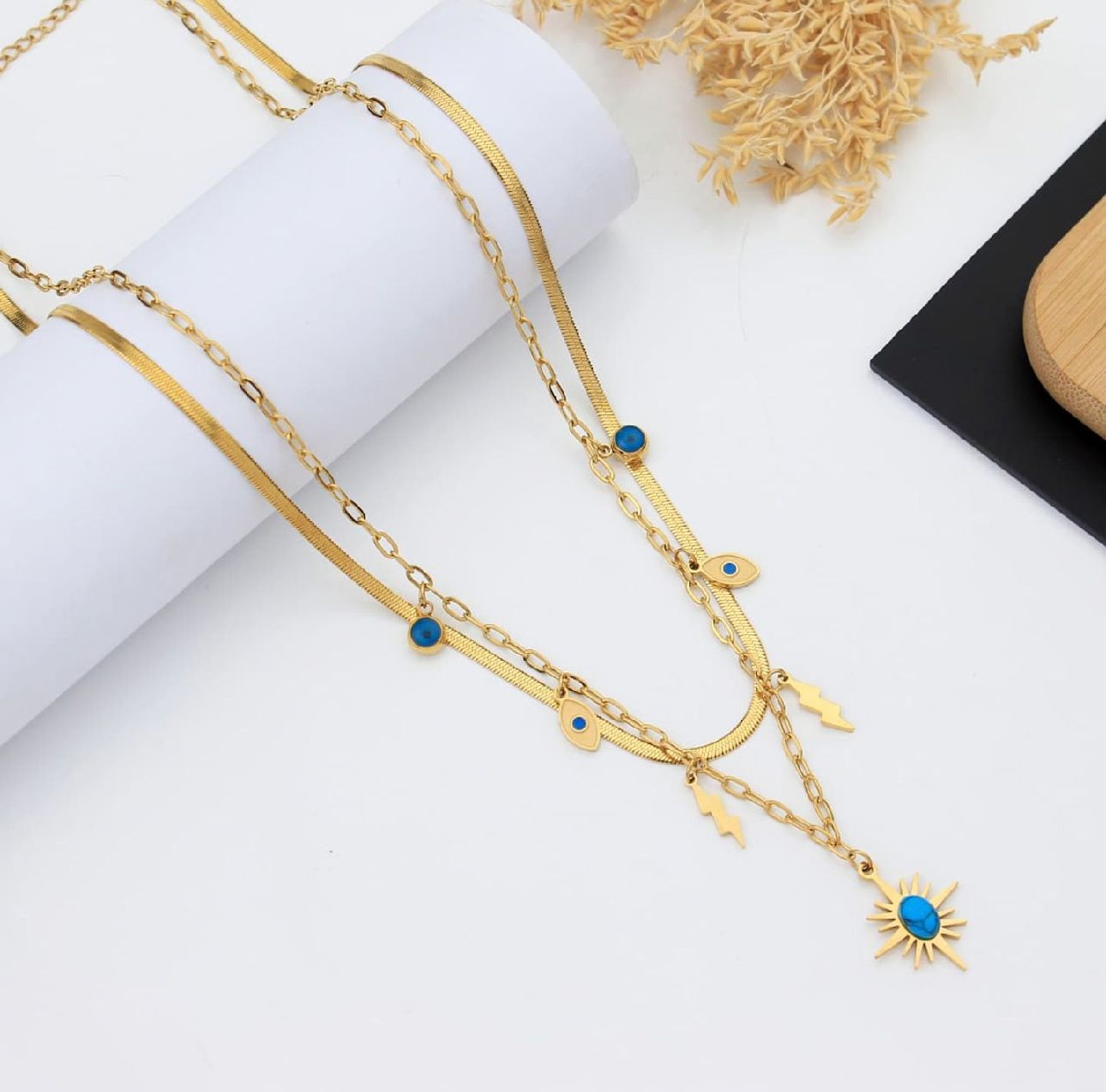 Sunburst Charm Necklace