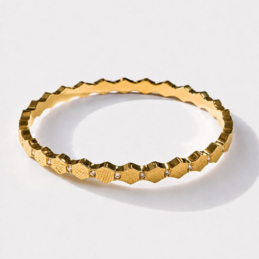 Hexagonal wave Bracelet  (Small Size )