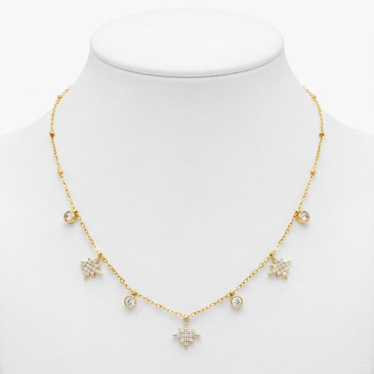 Snowflakes Charm Necklace