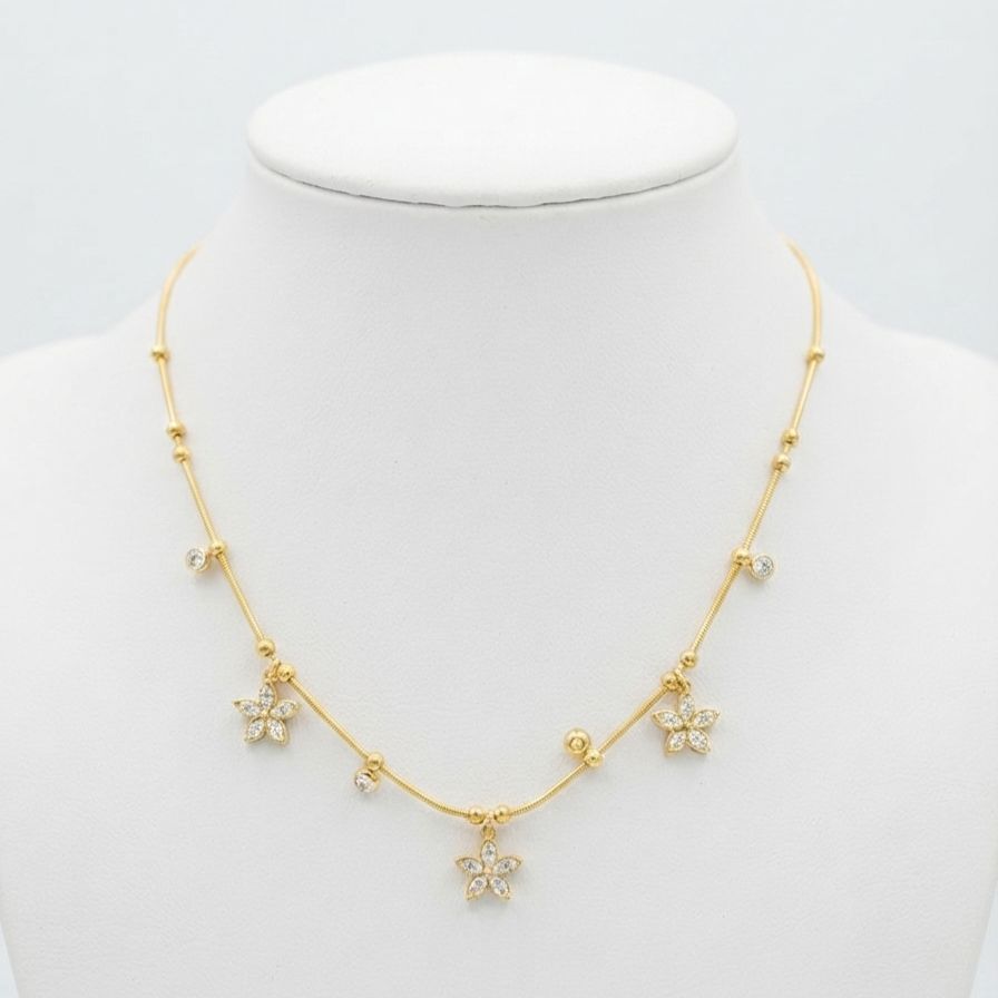 Flower Charm Necklace