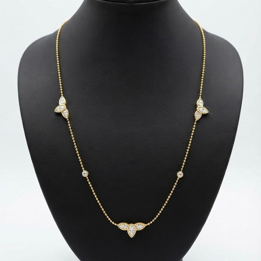 Triplet Petal Necklace