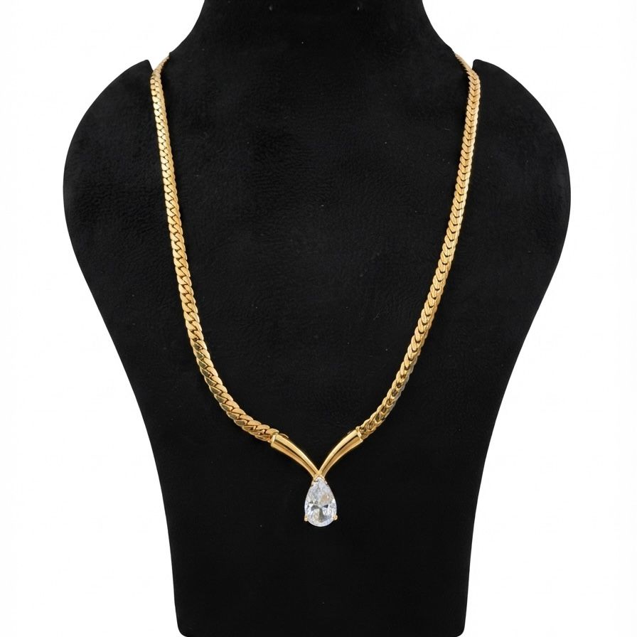 Teardrop Cuban Necklace