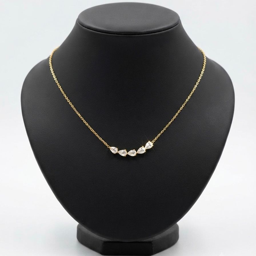 Pear Arc Necklace