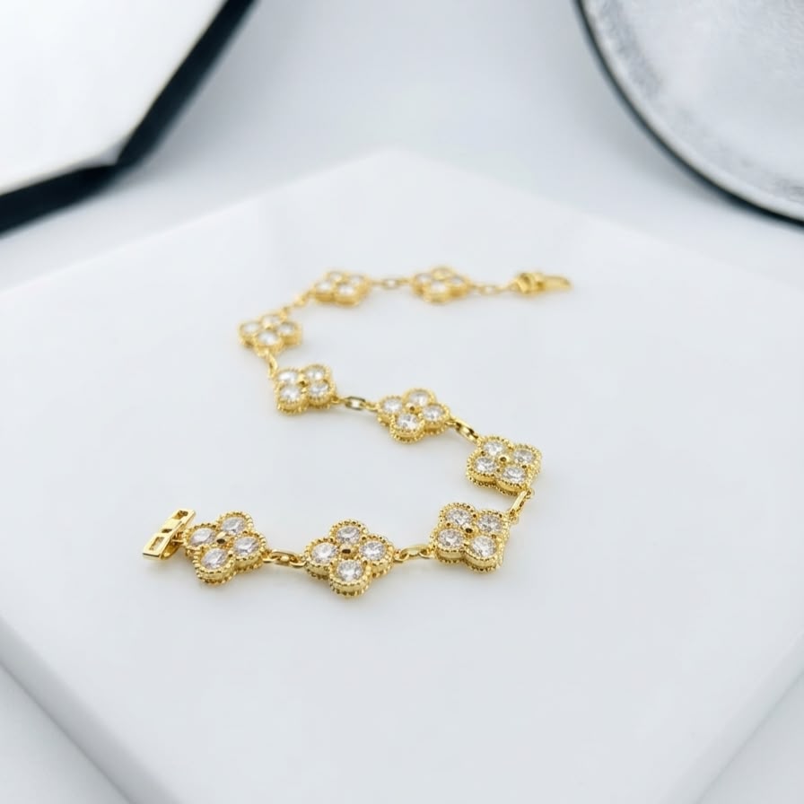 Brass Floral Bracelet